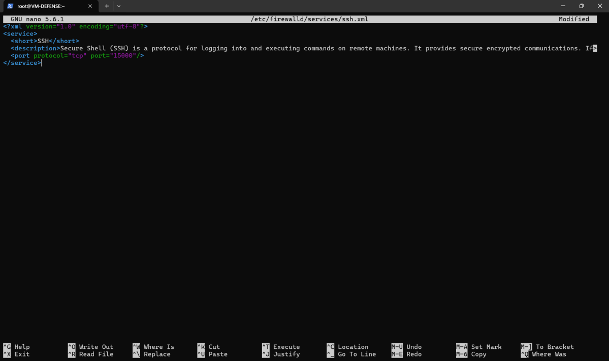 Configuration FirewallD SSH