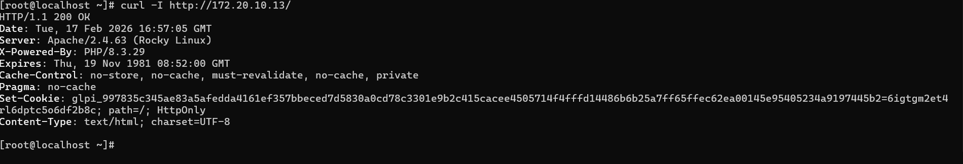 Serveur web opérationnel - HTTP 200 OK